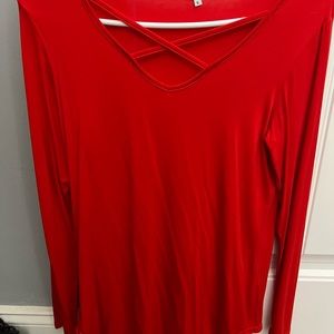 New red long sleeve top